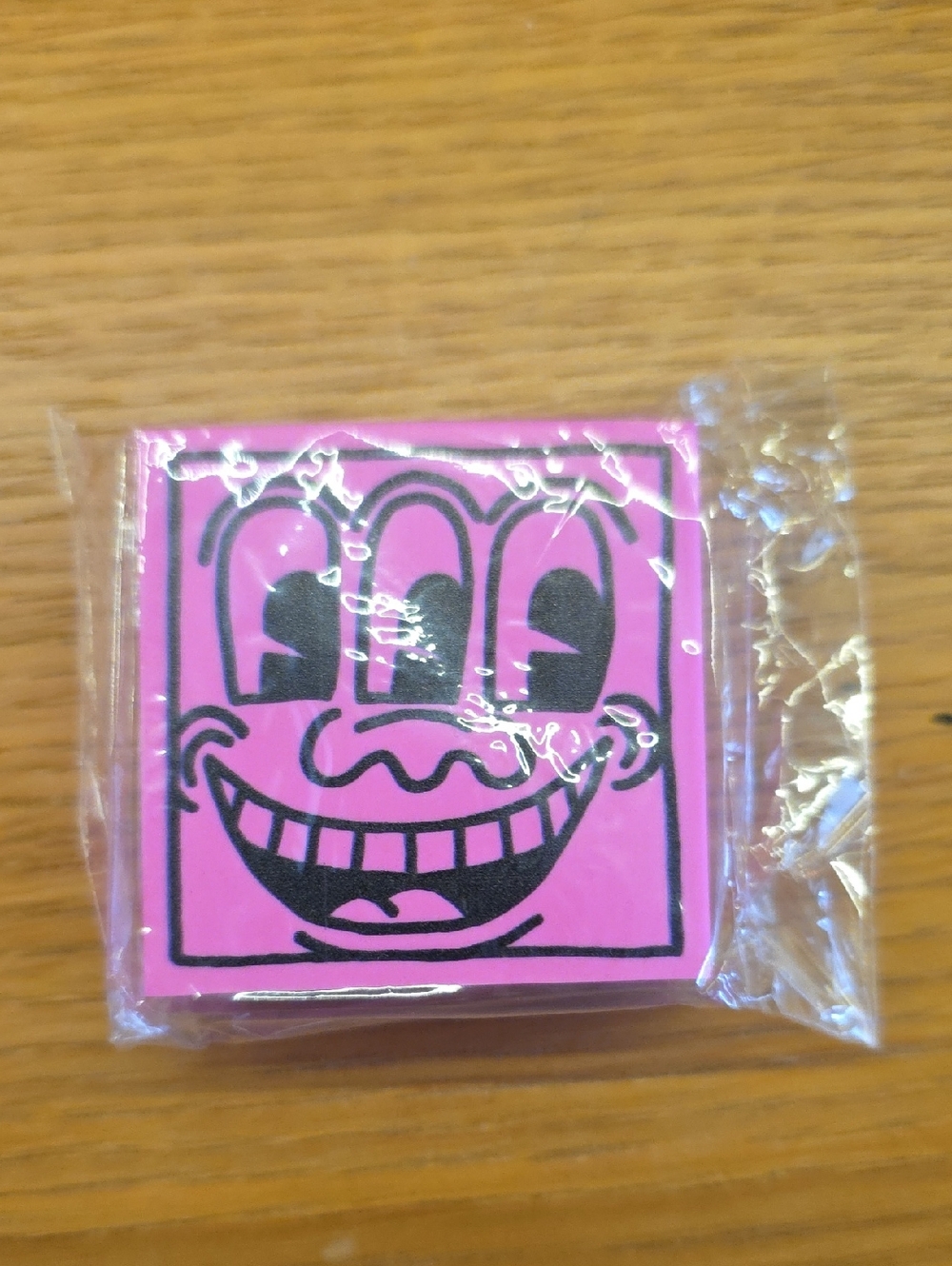 Keith Haring 2x2 Inch Square Eraser, Sealed